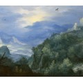 Горный пейзаж с водопадом - Брейгель, Ян (Старший)