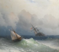 Два корабля в открытом море - Айвазовский, Иван Константинович