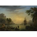 Пейзаж на закате - Верне, Клод Жозеф