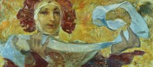 Женщина с шарфом - Муха, Альфонс