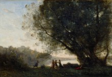 Танец под деревьями на берегу озера - Коро, Жан-Батист Камиль