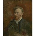 Автопортрет с трубкой и стаканом (Self Portrait with Pipe and Glass), 1887 - Гог, Винсент ван
