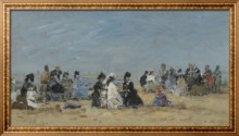Трувиль, сцена на пляже, 1874 - Буден, Эжен