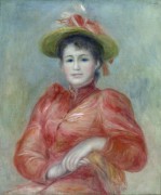 Женщина в красном платье - Ренуар, Пьер Огюст