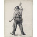 Стоящий мужчина, вид сзади (Standing Man Seen from the Back), 1886 - Гог, Винсент ван