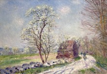 Пейзаж с цветущими деревьями, 1889 - Сислей, Альфред