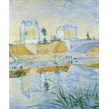 Сена с Понт де Клиши (The Seine with the Pont de Clichy), 1887 - Гог, Винсент ван