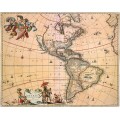 Карта Америки XVIIвека