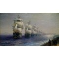 Смотр Черноморского флота в 1849 году - Айвазовский, Иван Константинович