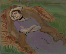 Лежащая женщина на фоне пейзажа - Матисс, Анри