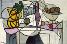 Кувшин и ваза с фруктами - Пикассо, Пабло