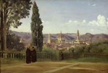 Вид на Флоренцию со стороны садов Боболи - Коро, Жан-Батист Камиль