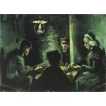 Едоки картофеля. Этюд (Four Peasants at a Meal), 1885 - Гог, Винсент ван