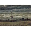 Пляж в Схевенингене в ненастную погоду (Beach at Scheveningen in Stormy Weather), 1882 - Гог, Винсент ван