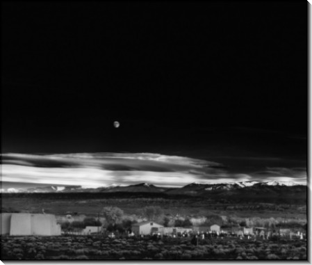 Восход луны, Эрнандес, Нью-Мексико -  Адамс, Ансель
