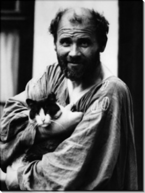 Густав Климт Холдинг со своей кошкой