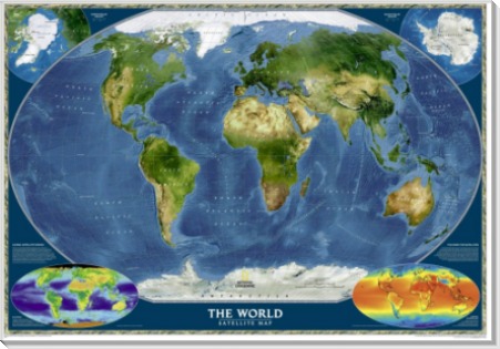 Национальная, географическая карта мира