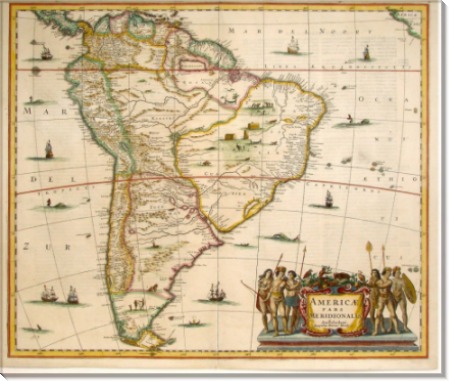 Античная карта Южной Америки