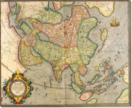 Карта Азии, 1633г. - Меркатор, Герард