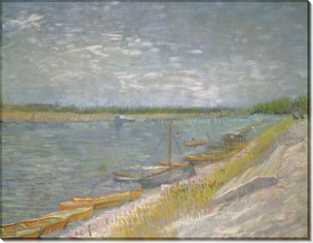 Вид на реку с вёсельными лодками - Гог, Винсент ван