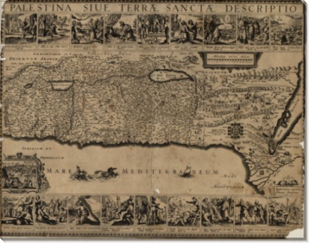 Карта Палестины 1650