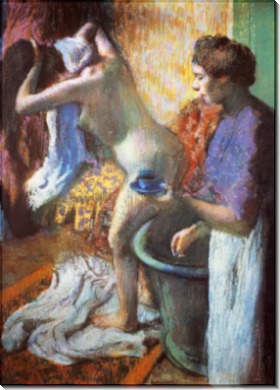 Завтрак в ванной, 1883 - Дега, Эдгар