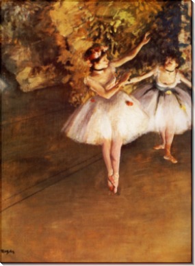 Две танцовщицы на сцене, 1877 - Дега, Эдгар