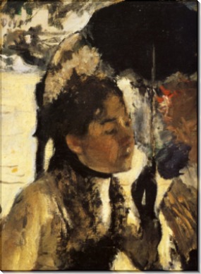 Тюильри, Женщина с зонтиком, 1877 - Дега, Эдгар