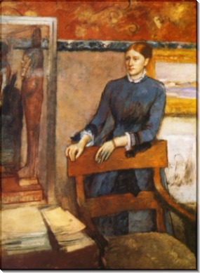 Элен Руар в кабинете отца, 1886 - Дега, Эдгар