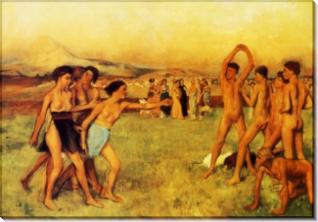 Спартанские девушки вызывают юношей на соревнование,1860 - Дега, Эдгар