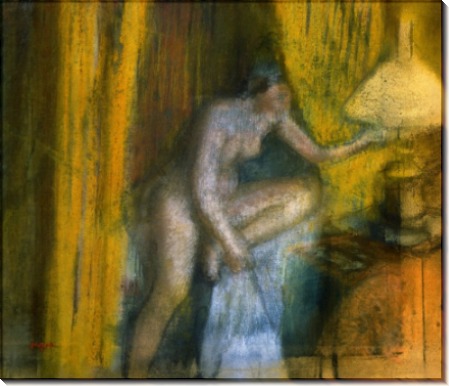 Пора спать (Женщина гасит лампу), 1883 - Дега, Эдгар