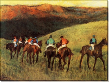 Скаковые лошади на тренировках, 1894 - Дега, Эдгар