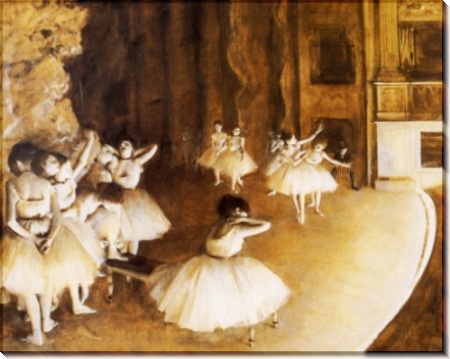 Репетиция балета на сцене, 1874 - Дега, Эдгар