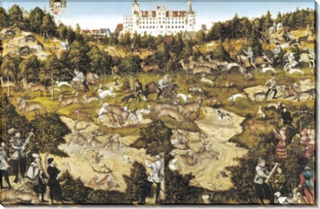 Охота в честь короля Карла V вблизи замка Торгау, 1544 - Кранах, Лукас Старший