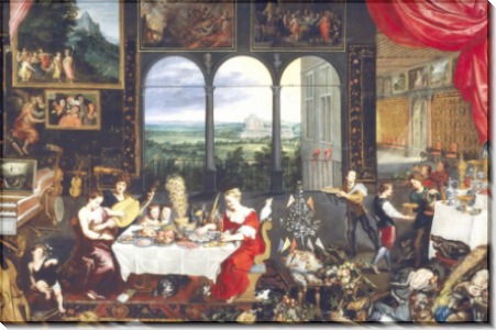 Слух, осязание и вкус, 1620 - Брейгель, Ян (Старший)