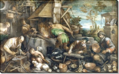 Кузница Вулкана, 1585 - Боссано, Якопо