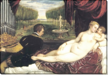 Венера с органистом и купидоном, 1555 - Тициан Вечеллио