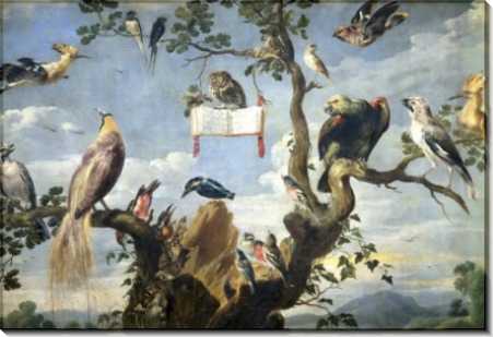 Птичий концерт, 1630 - Спандонк, Корнелис ван