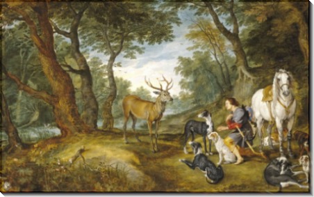 Видение Св. Губерта, 1615_1630 - Брейгель, Ян (Старший)