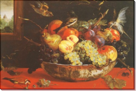 Чаша с фруктами для птиц - Спандонк, Корнелис ван
