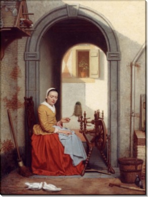 Девушка с прялкой - Хейлидженс, Антон Франсуа