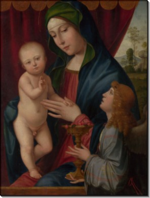 Мадонна с младенцем и ангелом - Франча, Франческо
