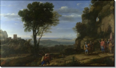 Пейзаж с Давидом в пещере Одоллам - Лоррен, Клод (Желле) 