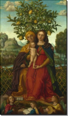 Мадонна с младенцем и Святой Анной - Либри, Джироламо да