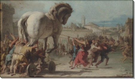 Шествие троянского коня в Трою - Тьеполо, Джованни Баттиста