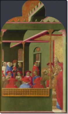 Святой Франциск перед Папой Гонорием III - Сассетта, Стефано ди Джованни