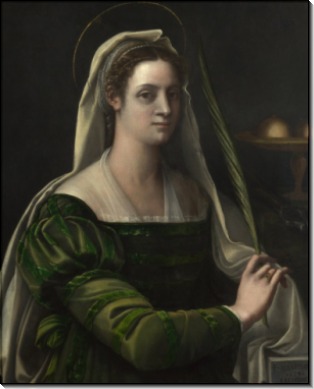 Портрет дамы с атрибутами святой Агаты -  Пьомбо, Себастьяно дель