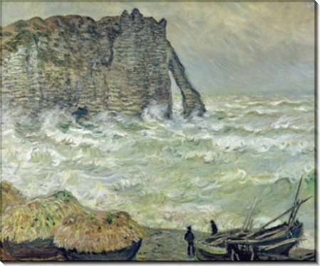Бурное море в Этрета, 1883 - Моне, Клод