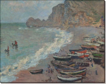Пляж в Этрета, 1883 - Моне, Клод