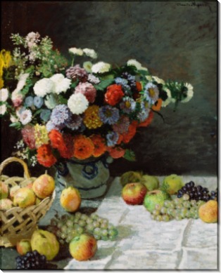 Цветы и фрукты,  1869 - Моне, Клод